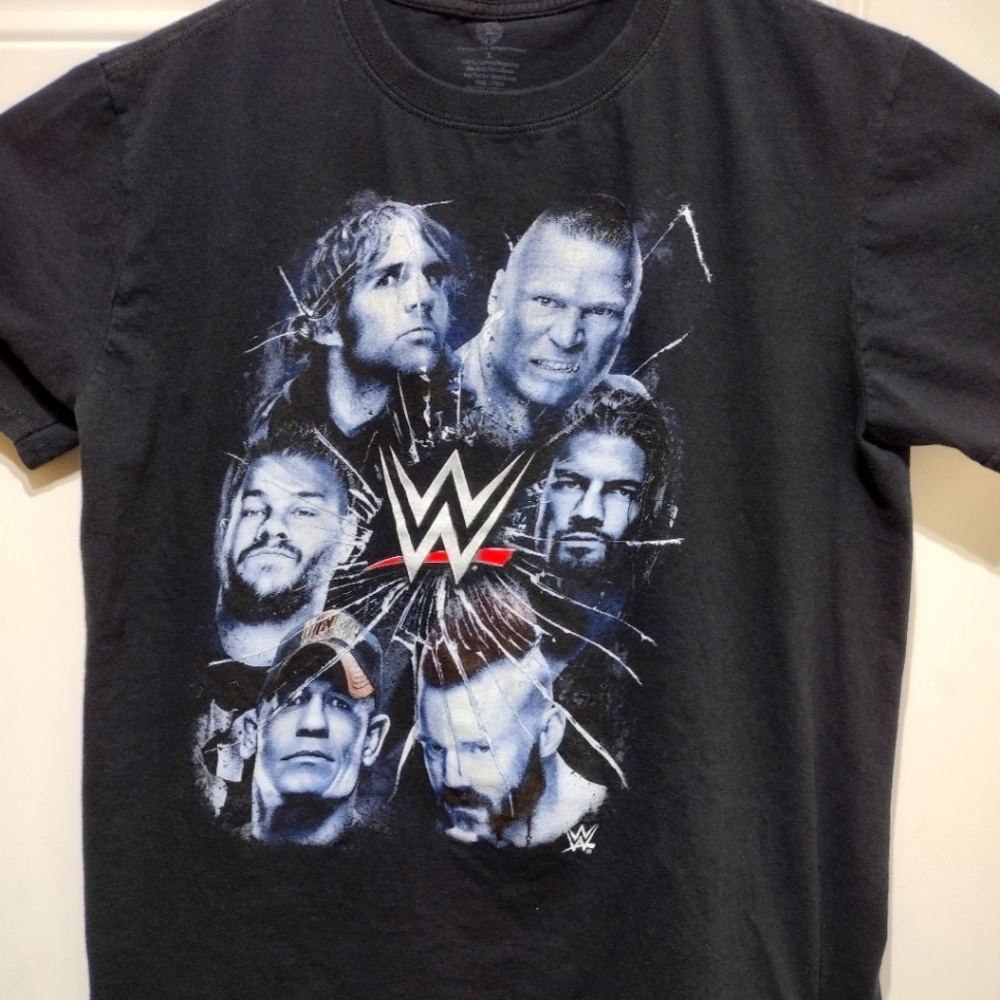WWE Wrestling T-shirt Size Large Ambrose, Brock, Owens, Reigns, Cena, Sheamus